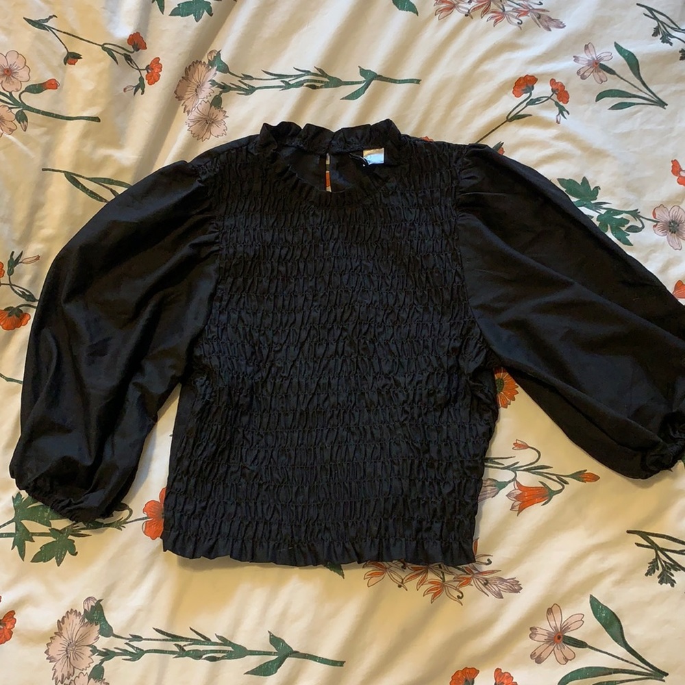 Black Ruched Top
